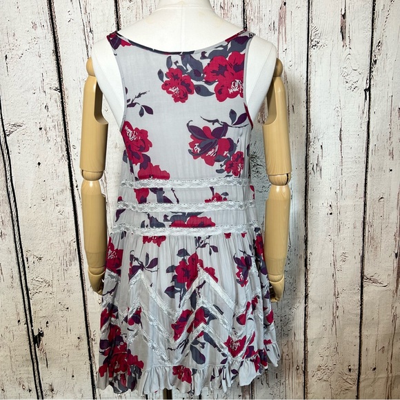 πHPπ Free People Intimacy Voile and Trapeze Slip Lace Floral Dress Size XS - Picture 5 of 15